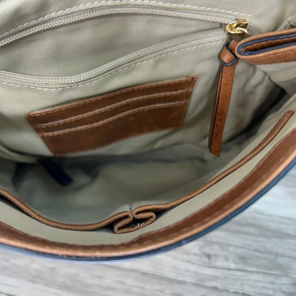 Lodis Kai Leather Backpack Brown Chestnut
